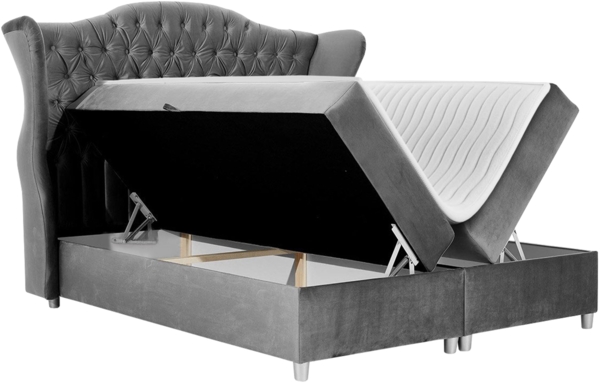 Boxspringbett Caltha, grün, 140x200 cm Bild 3