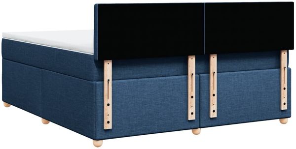 vidaXL Boxspringbett mit Matratze Blau 180x200 cm Stoff 3289079 Bild 8