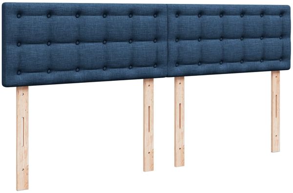vidaXL Boxspringbett mit Matratze Blau 180x200 cm Stoff 3289079 Bild 12