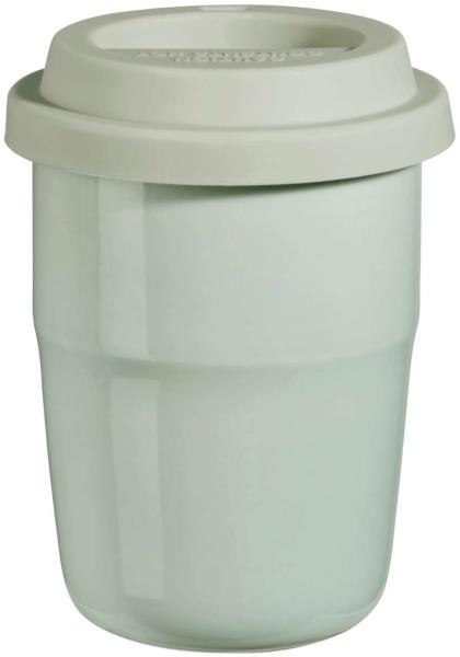 ASA Selection cup & go Thermobecher mint, Deckel mint, Isolierbecher, Trinkbecher, Porzellan / Silikon, Mintgrün, 200 ml, 34703024