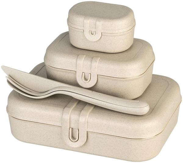 koziol Lunchbox/Besteckset PASCAL READY 7168700 sand