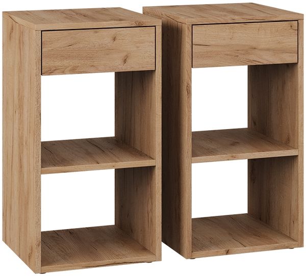Nachttisch Dany Goldkraft Eiche 2er Set Vicco