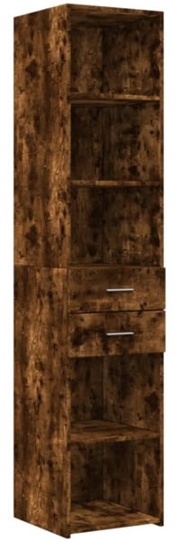 vidaXL Highboard Räuchereiche 40x42,5x185 cm Holzwerkstoff 3281445