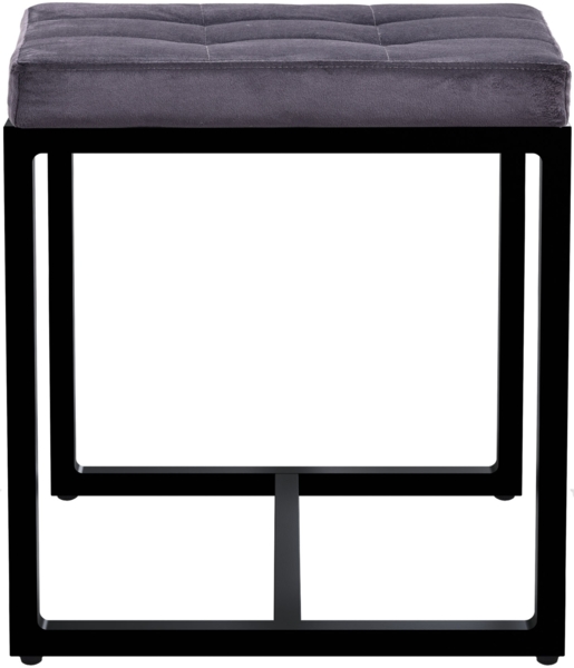 CLP Sitzhocker Barci mit Polsterung und schwarzem Eisengestell,dunkelgrau Samt Bild 5