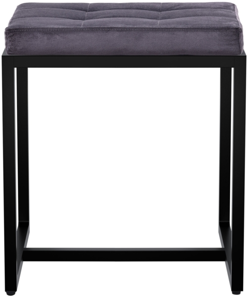 CLP Sitzhocker Barci mit Polsterung und schwarzem Eisengestell,dunkelgrau Samt Bild 6