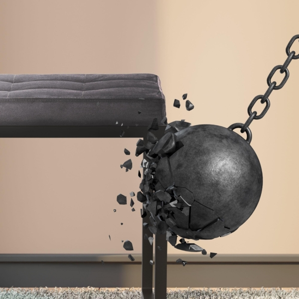 CLP Sitzhocker Barci mit Polsterung und schwarzem Eisengestell,dunkelgrau Samt Bild 4