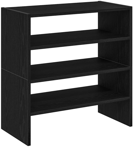 vidaXL Schuhregale 2 Stück stapelbar Schwarze Eiche 60x30x30,5 cm 858860