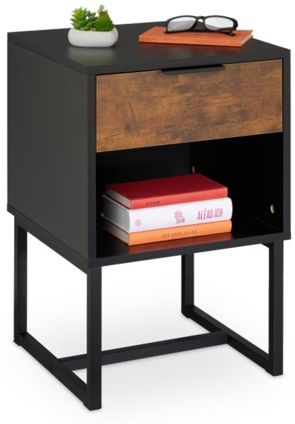 Nachttisch Industrial mit Schublade 10051034