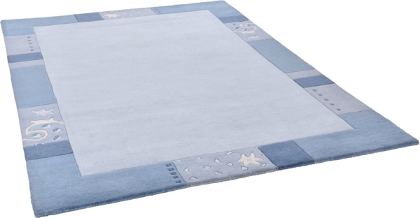 THEKO Wollteppich Royal Ganges, rechteckig, Höhe: 13 mm, 95% Wolle, mit Bordüre, ideal im Wohnzimmer & Schlafzimmer Bild 2