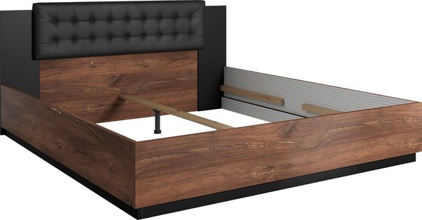 Home affaire Bett Sigma, Doppelbett in zwei Breiten mit gepolstertem Kopfteil