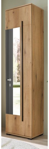 Schuhschrank mit Spiegel Design-D in Evoke Eiche 50 x 200 cm