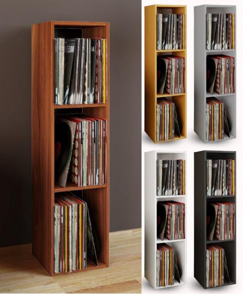 VCM CD-Regal Holz Schallplatten Stand Regal Platto 3fach, 1-tlg.