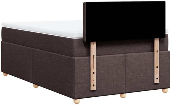 vidaXL Boxspringbett mit Matratze Dunkelbraun 120x190 cm Stoff 3288936 Bild 7