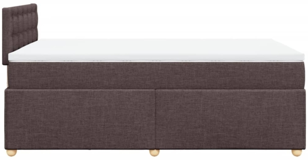 vidaXL Boxspringbett mit Matratze Dunkelbraun 120x190 cm Stoff 3288936 Bild 6