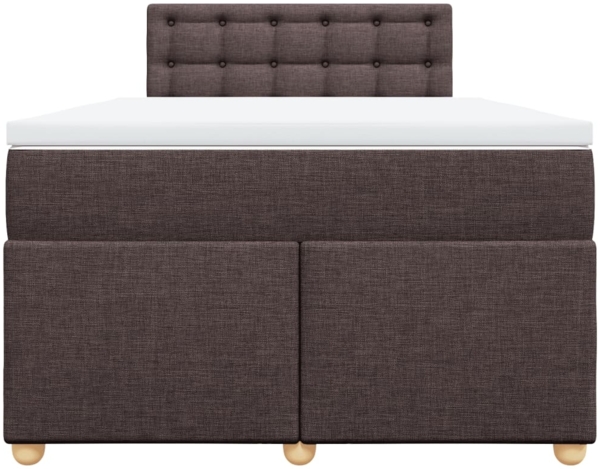 vidaXL Boxspringbett mit Matratze Dunkelbraun 120x190 cm Stoff 3288936 Bild 5