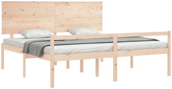 vidaXL Seniorenbett mit Kopfteil 200x200 cm Massivholz 3195501 Bild 4