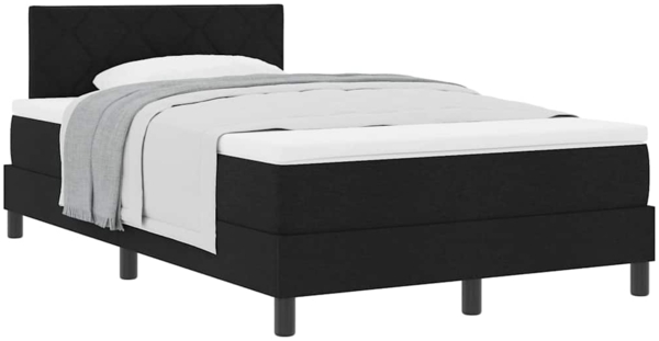 vidaXL Boxspringbett mit Matratze Schwarz 120 x 200 cm Stoff 3338757 Bild 2