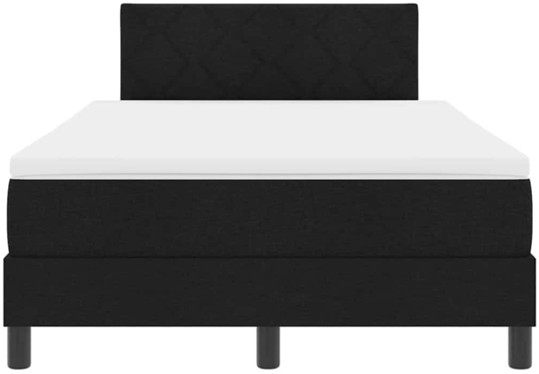 vidaXL Boxspringbett mit Matratze Schwarz 120 x 200 cm Stoff 3338757 Bild 6