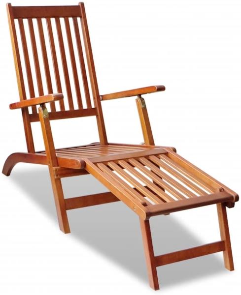 vidaXL Gartenliege mit Fußteil Massivholz Akazie 41433