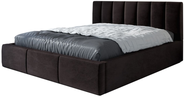 Polsterbett IGI-OM 120x200 mit Bettkasten und Lattenrost. Farbe: Espresso 6