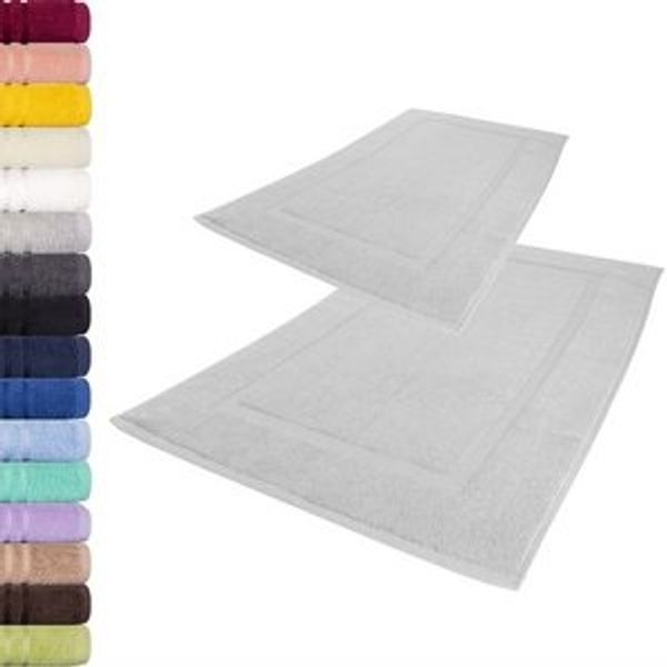 Lavea Badematte 2er Set Badeteppiche Elena Frottee 50x80 cm Badvorleger, 100% Baumwolle, 500 g/m² Frottier, weich & saugstark, pflegeleicht Bild 6