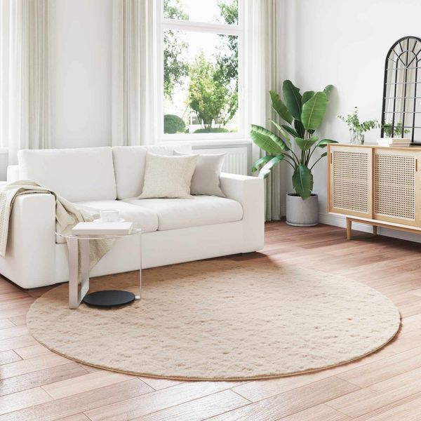 vidaXL Rutschfester Teppich aus Kunstkaninchenfell OLITE Taupe 42021758