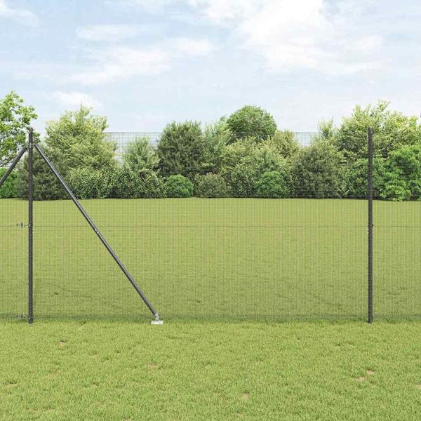 vidaXL Schweißdrahtzaun mit Spikes 12 x 1,5 m PVC-beschichteter Stahl 3352175