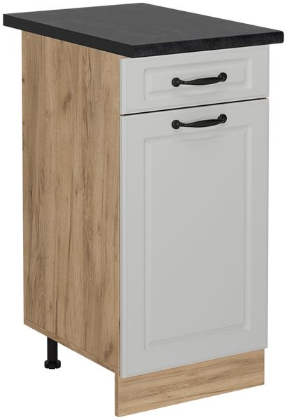Küchenunterschrank R-Line Weiß Landhaus 40 cm , AP Anthrazit Vicco