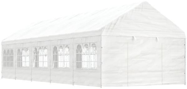 vidaXL Pavillon mit Dach Weiß 11,15x4,08x3,22 m Polyethylen 3155489