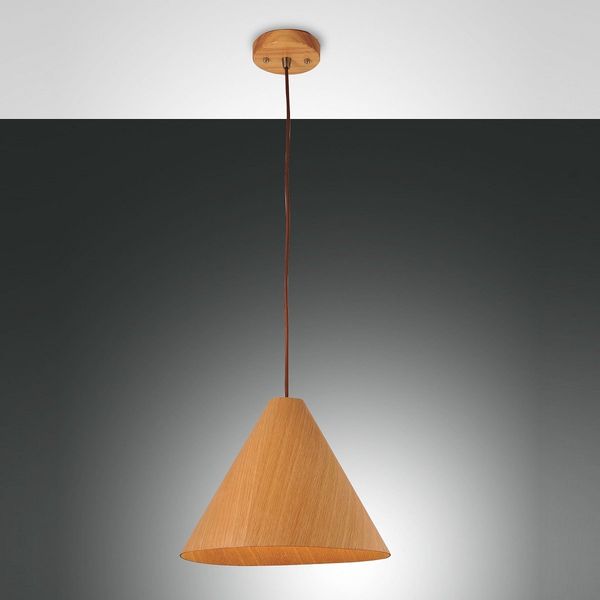 FABAS LUCE No. 3630-45-215 Pendelleuchte Esino 33cm Holz Eiche E27