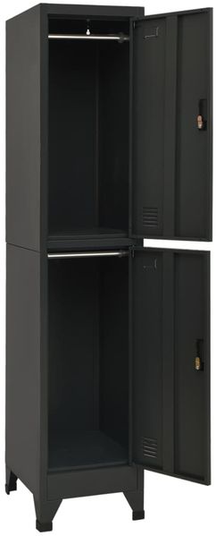 vidaXL Schließfachschrank Anthrazit 38 x 45 x 180 cm Stahl [339779] Bild 3