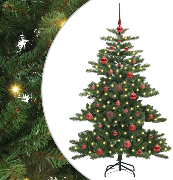 vidaXL Künstlicher klappbarer Weihnachtsbaum Grün 150 cm PVC und Stahl 3397653