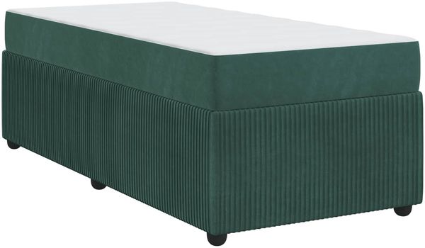 vidaXL Bettrahmen mit Matratze Dunkelgrün 80 x 200 cm Stoff 3398324 Bild 4