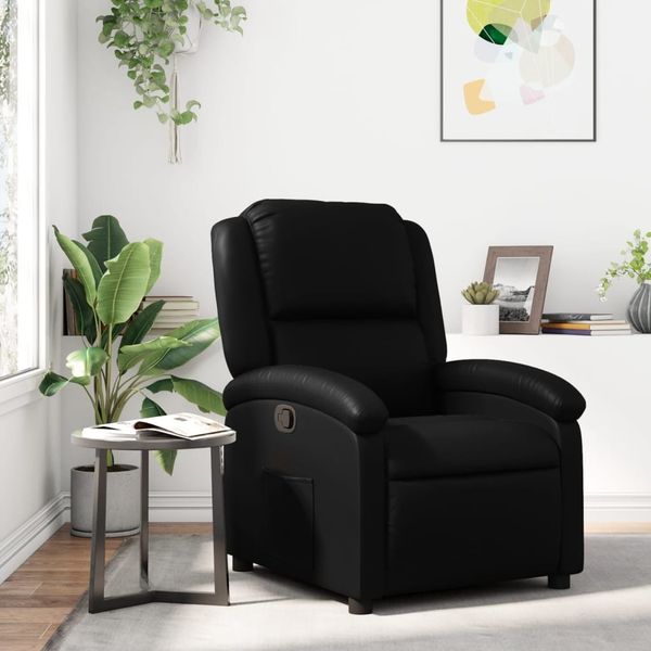 vidaXL Relaxsessel, Kunstleder, Schwarz 3205444