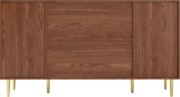 MODFU Sideboard Kommode mit viel Stauraum (Aufbewahrungsschrank, Holzschrank, 1 St, 6 Schubladen und 2 Türen), Kommode mit Metallfüße, 160 x 40 x 90 cm Bild 10