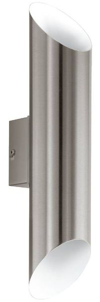 Eglo 94803 Aussenleuchte LED Wandleuchte 2-flammig Up & Downlight EDELSTAHL/WEISS AGOLADA L:7,5cm H:36cm