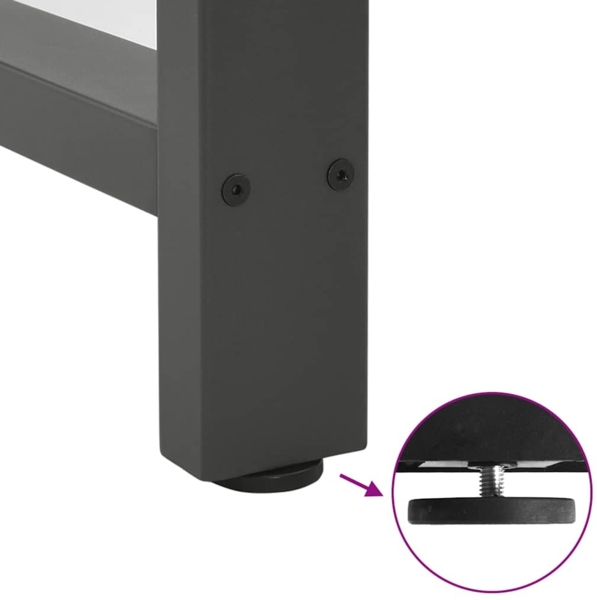 vidaXL Bartischbeine Anthrazit 2 Stk. 40x(90-91) cm Stahl 4013326 Bild 8
