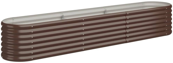vidaXL Hochbeet Verzinkter Stahl 224x40x36 cm Braun 318875