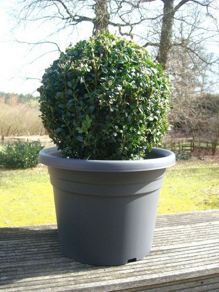 Deko-Impression Pflanzkübel Großer Pflanzkübel Palermo Pflanztopf, Blumentopf, 40 cm, anthrazit (1 St)