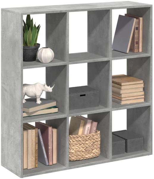 vidaXL Raumteiler-Bücherregal Betongrau 102x29x103,5 cm Holzwerkstoff 858042