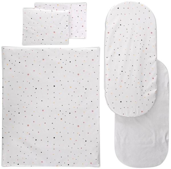 Lorelli Kinderwagen-Bettwäscheset 5-tlg. Decke 78 x 62, Kissen 35 x 25, Laken grün gemustert