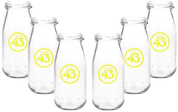 Licor 43 Milchflasche - 6er Set Milchglas Cocktailglas Likör Liquor 43er