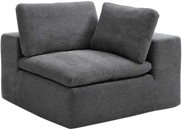 Vente-unique - CORTOLINE Sofa Stoff Grau - B 199 cm x H 83 cm x L 304 cm Bild 6