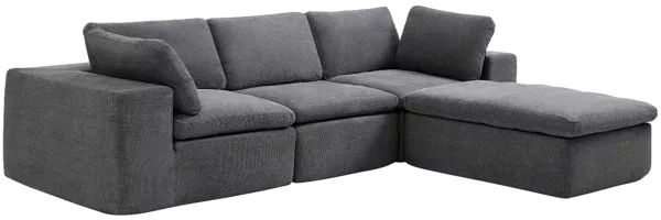 Vente-unique - CORTOLINE Sofa Stoff Grau - B 199 cm x H 83 cm x L 304 cm Bild 2