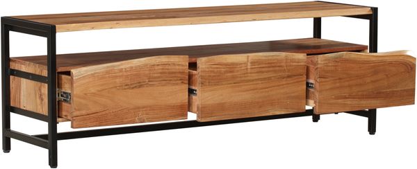 TV-Schrank BJORN - Akazie Natur 51x43x145cm | Fernsehtisch TV Lowboard für Fernseher Bild 3