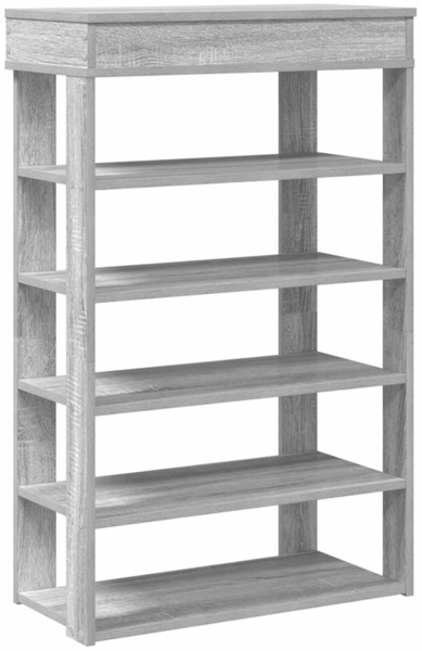 vidaXL Schuhregal Grau Sonoma 60x30x98 cm Holzwerkstoff 859928
