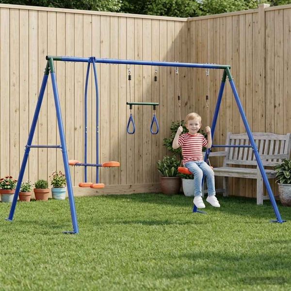 vidaXL Outdoor Schaukelset Mehrfarbig 263 x 185 x 185 cm Stahl und PE 3429825