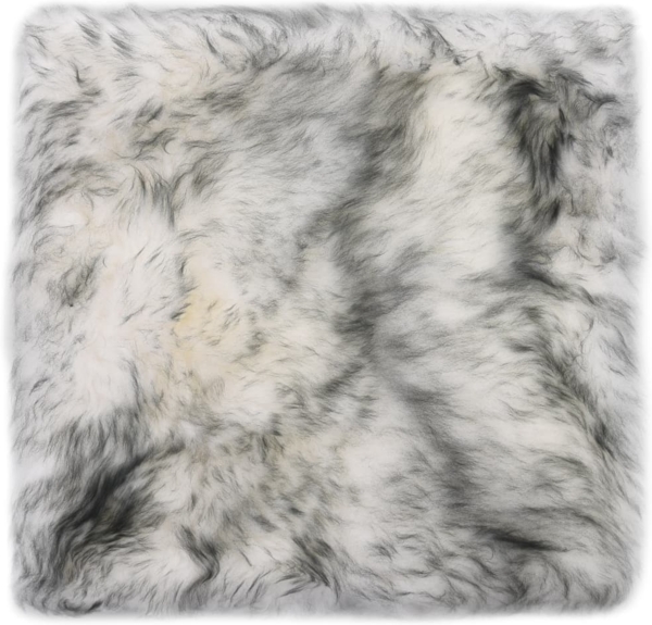 vidaXL Sitzkissen 2 Stk. Dunkelgrau Melange 40x40 cm Echter Schafspelz 283889