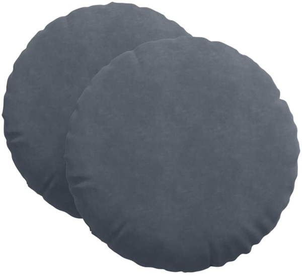 vidaXL Sitzkissen 2 Stück Dunkelgrau Ø 80 x 29 cm Samt 42014249