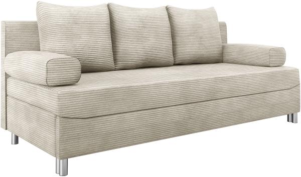 Schlafsofa Dover Cord (Sofa ohne Polsterhocker, Farbe: Poso 100)